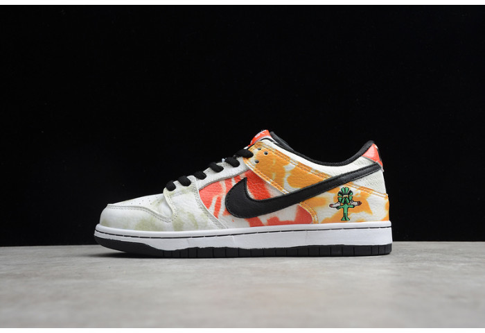 nike sb dunk low raygun tie-dye white bq6832-101